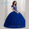 Blue Puffy Ballkleider Sweetheart Quinceanera Kleider Mit Jacke